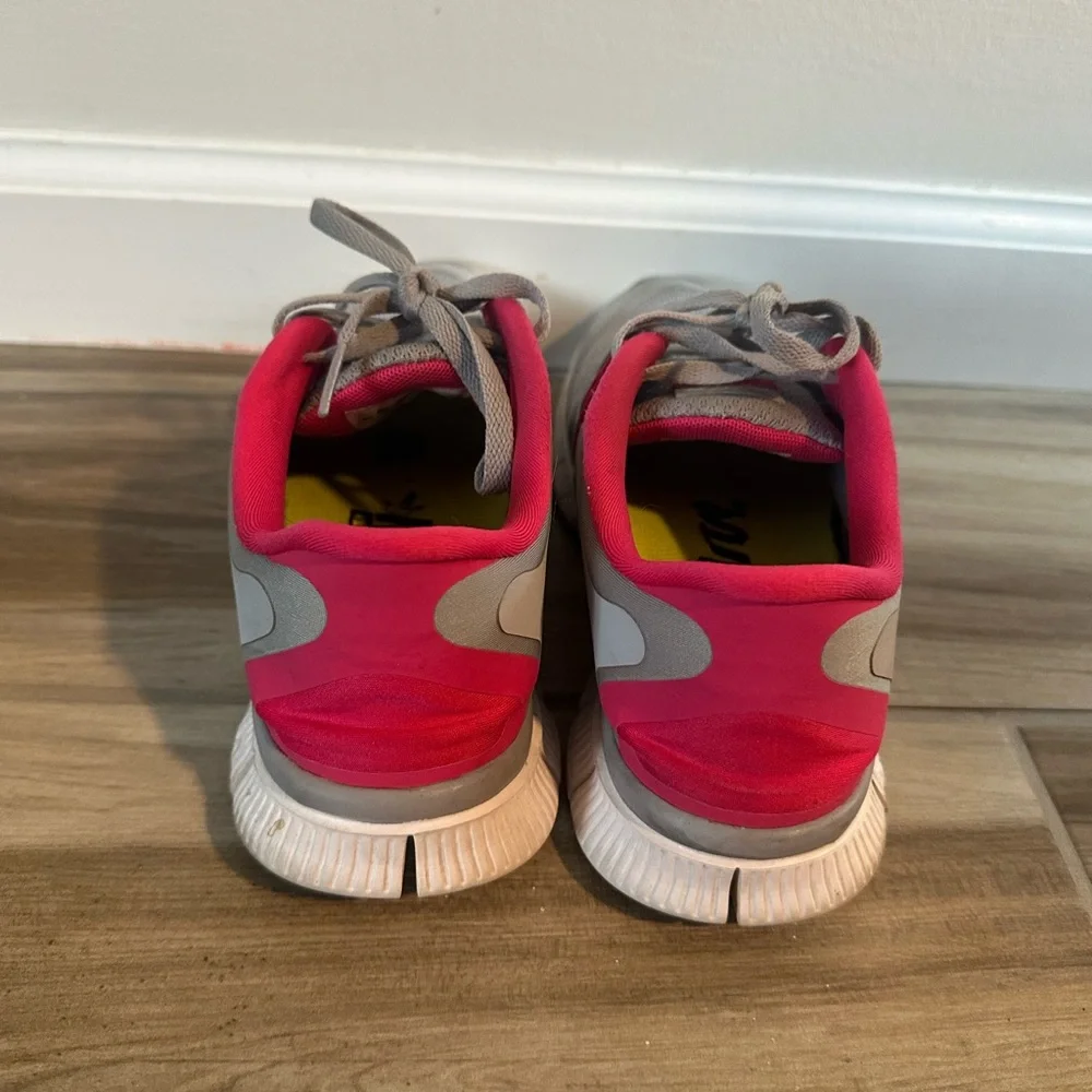 Nike Free 5.0+ Women's Athletic Sneakers in Gray and Pink Shoes